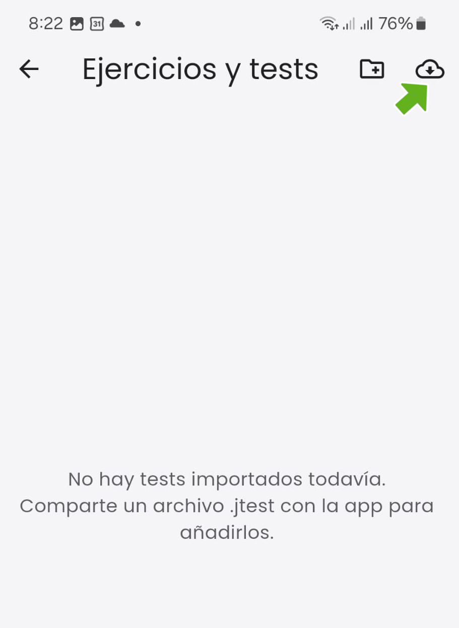 Foto de la pantalla de ejercicios