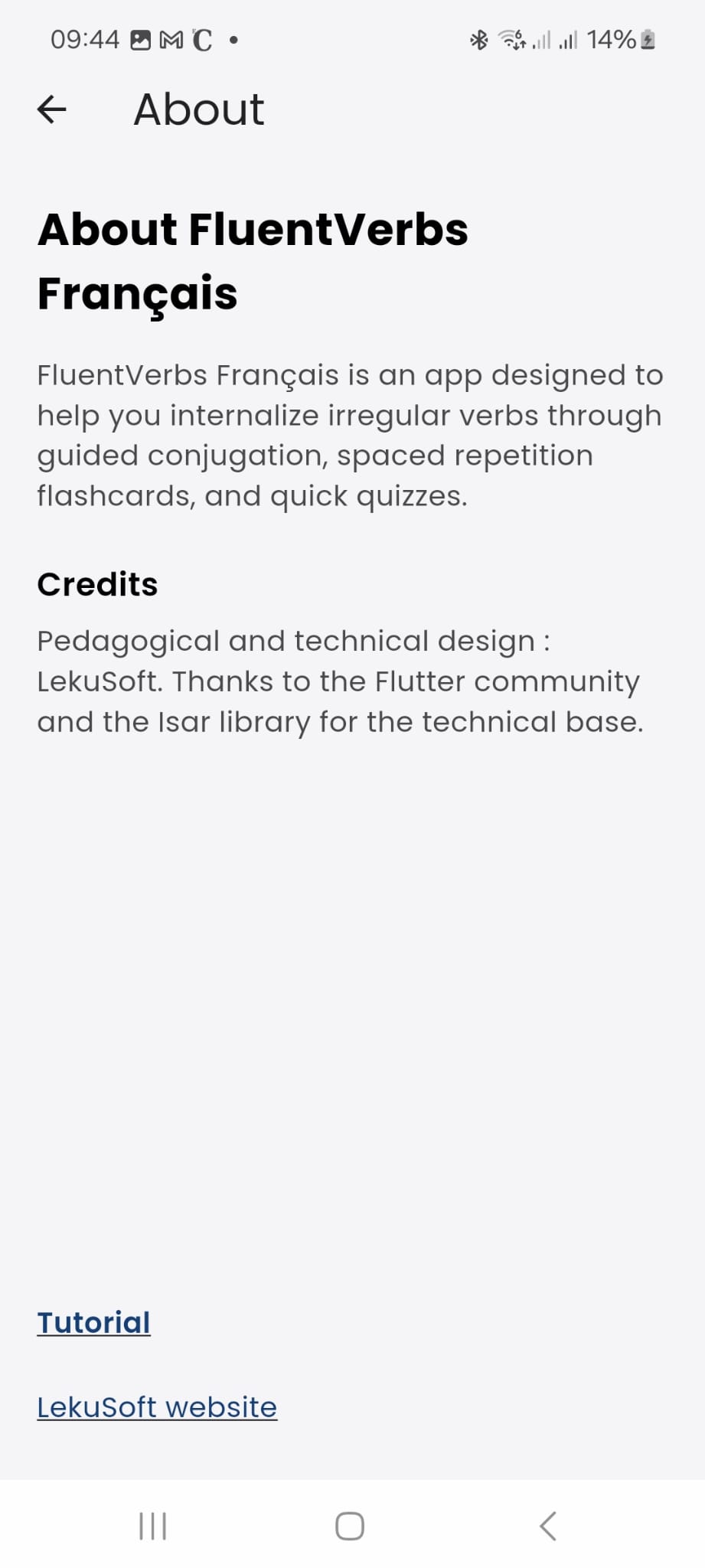 About section screenshot