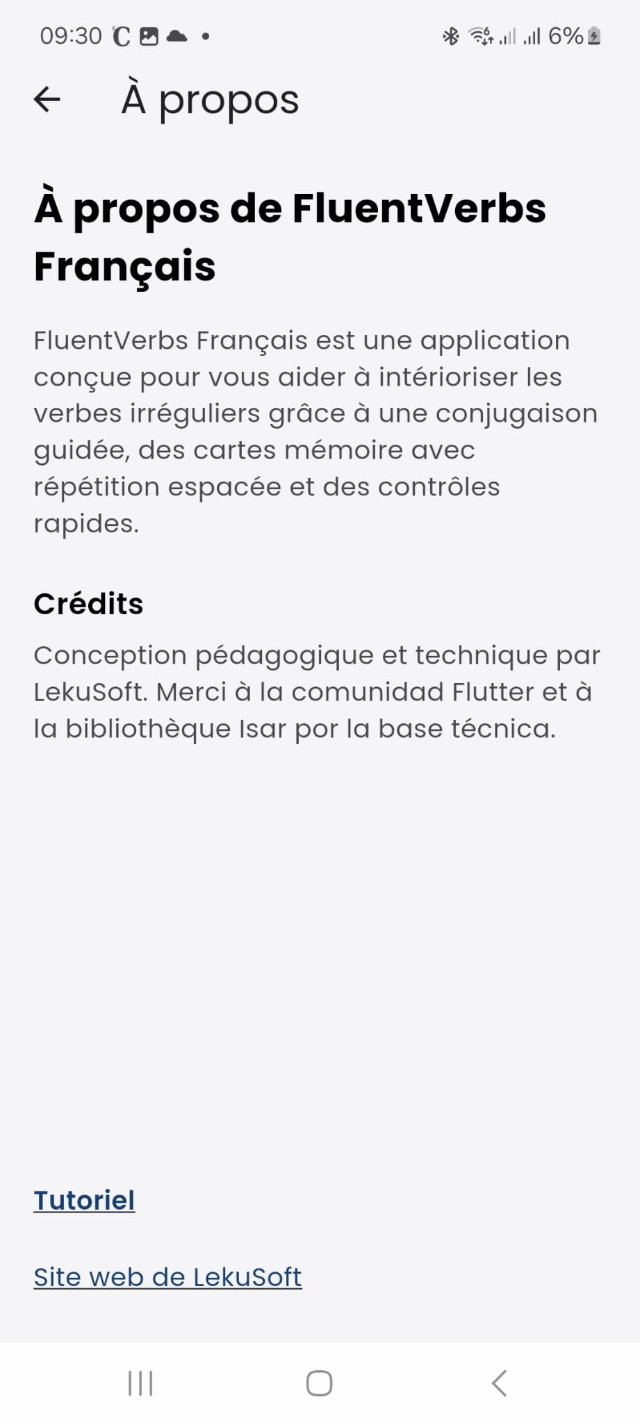 About section screenshot