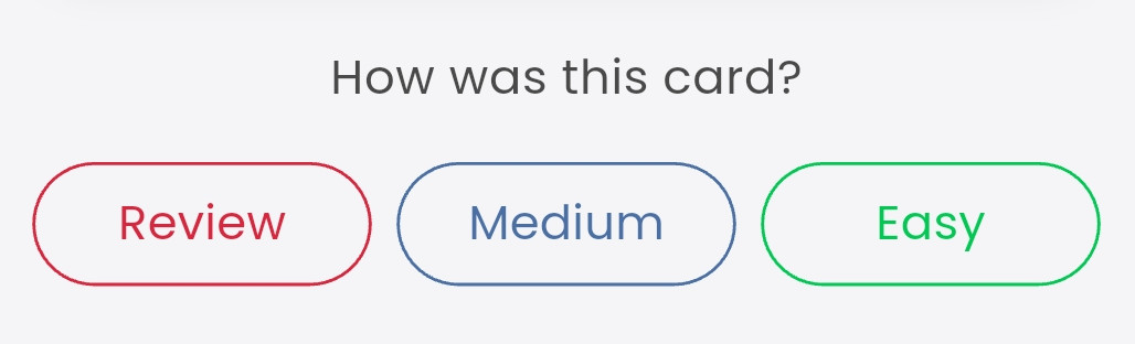 "Flashcard buttons"