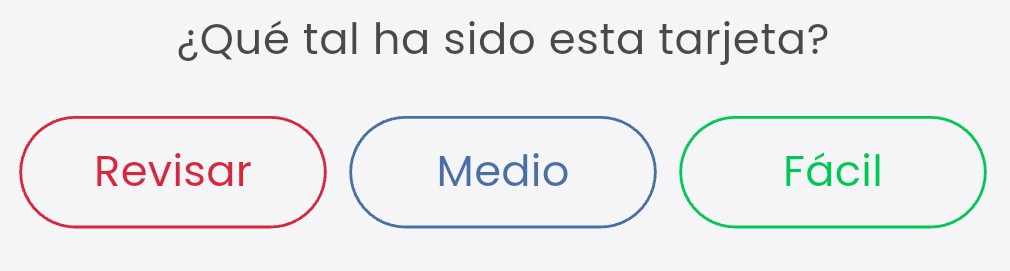"Botones de la tarjeta de estudio"