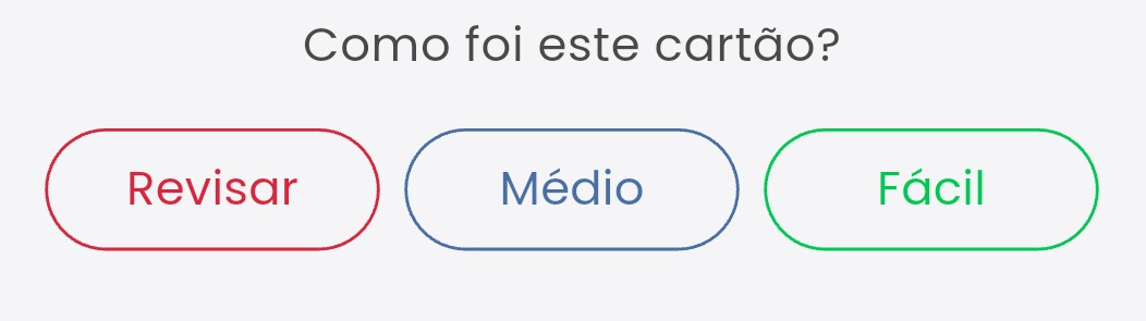 Botões do cartão de estudo